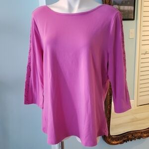 2 D&Co Tops With Lace Insets